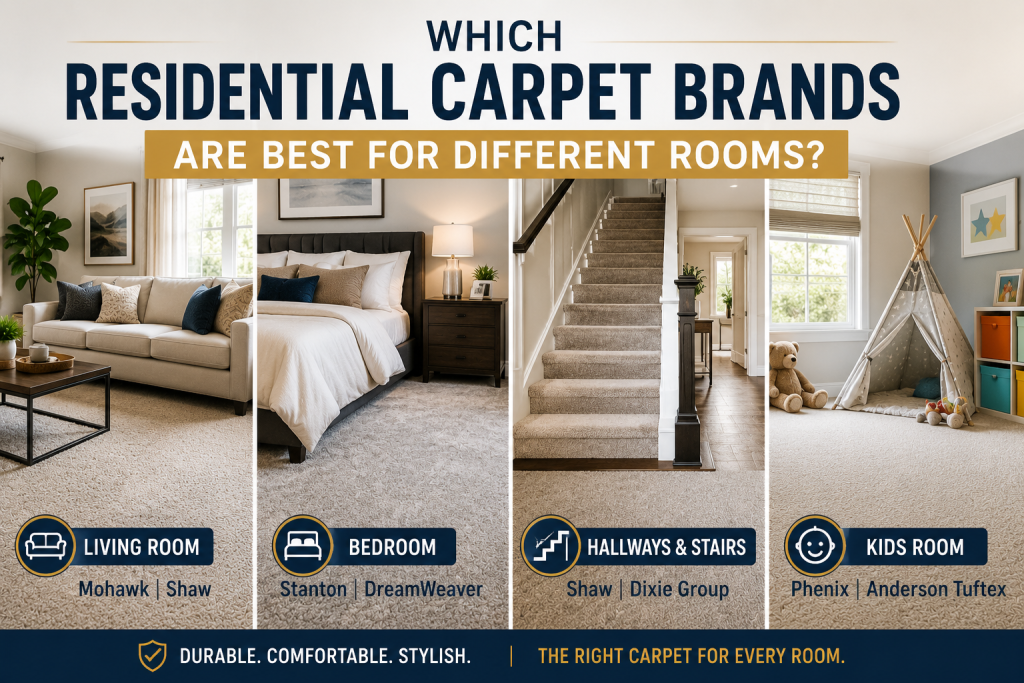 Which Residential Carpet Brands Are Best for Different Rooms?