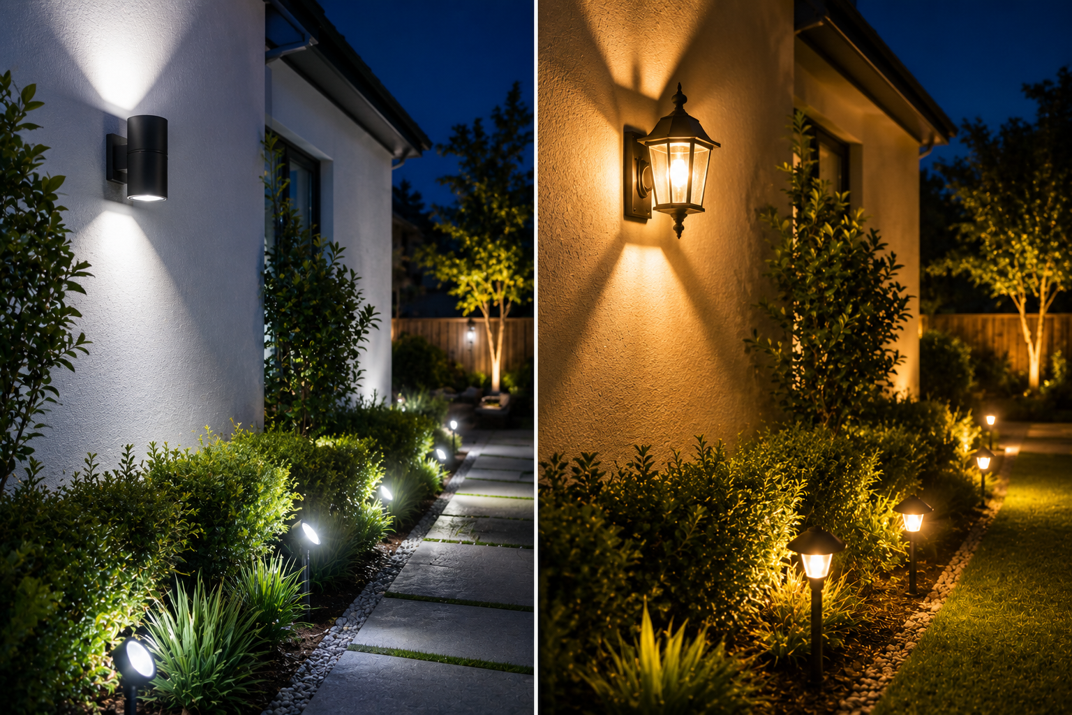 LED vs halogen outdoor lighting