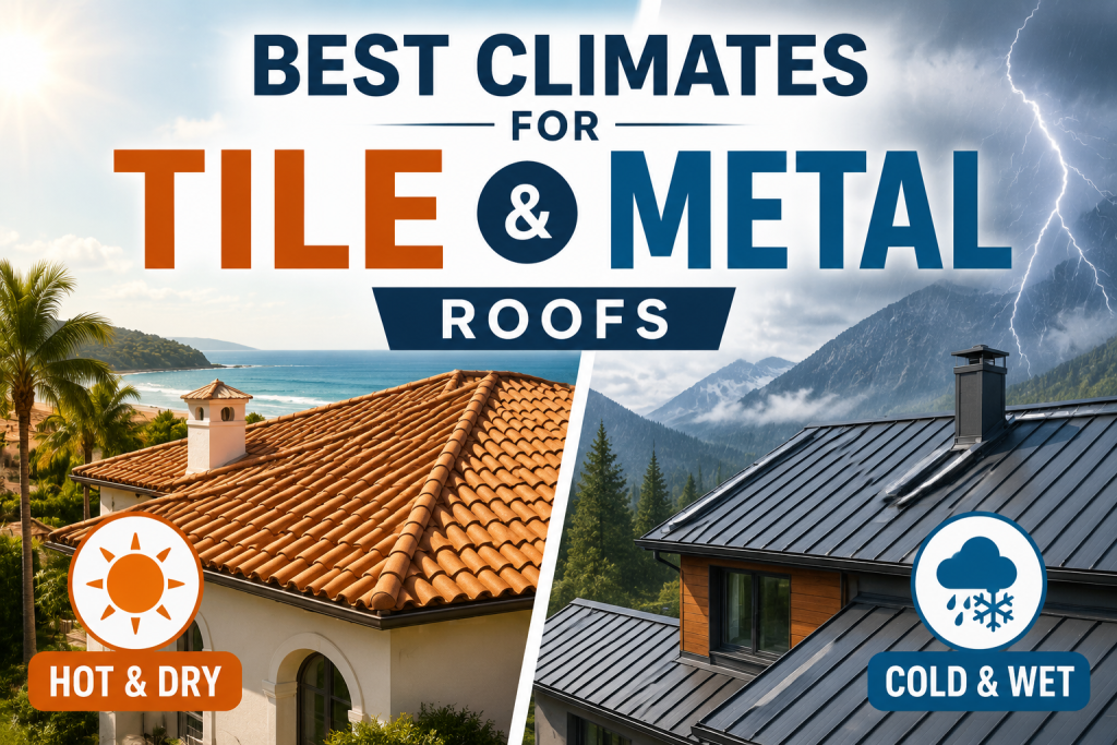 Best Climates for Tile and Metal Roofs