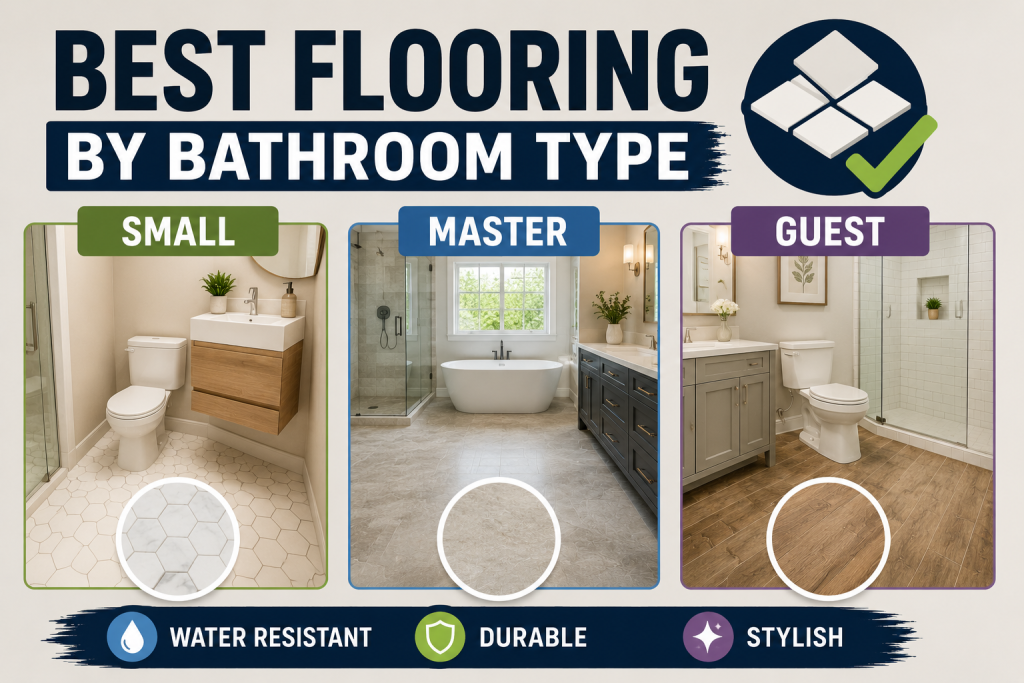 Best Flooring by Bathroom Type (Small, Master, Guest)