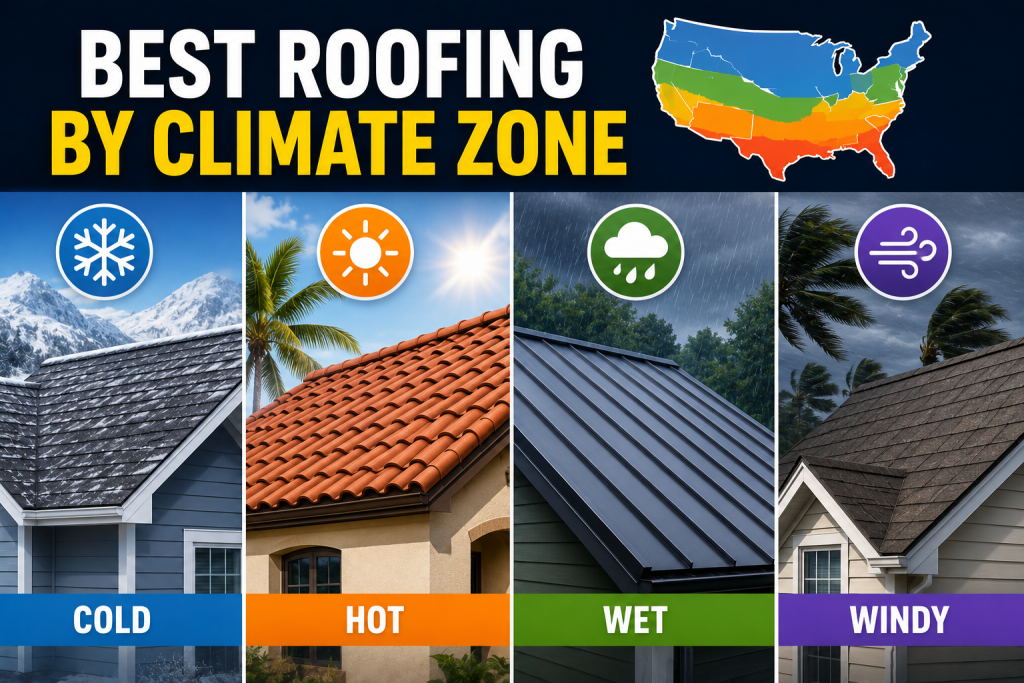 Best Roofing Choices by U.S. Climate Zone