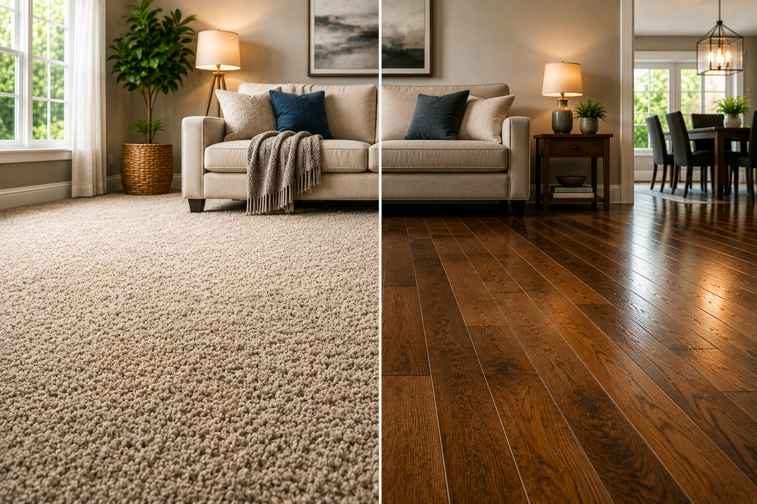 Carpet vs Hardwood Flooring