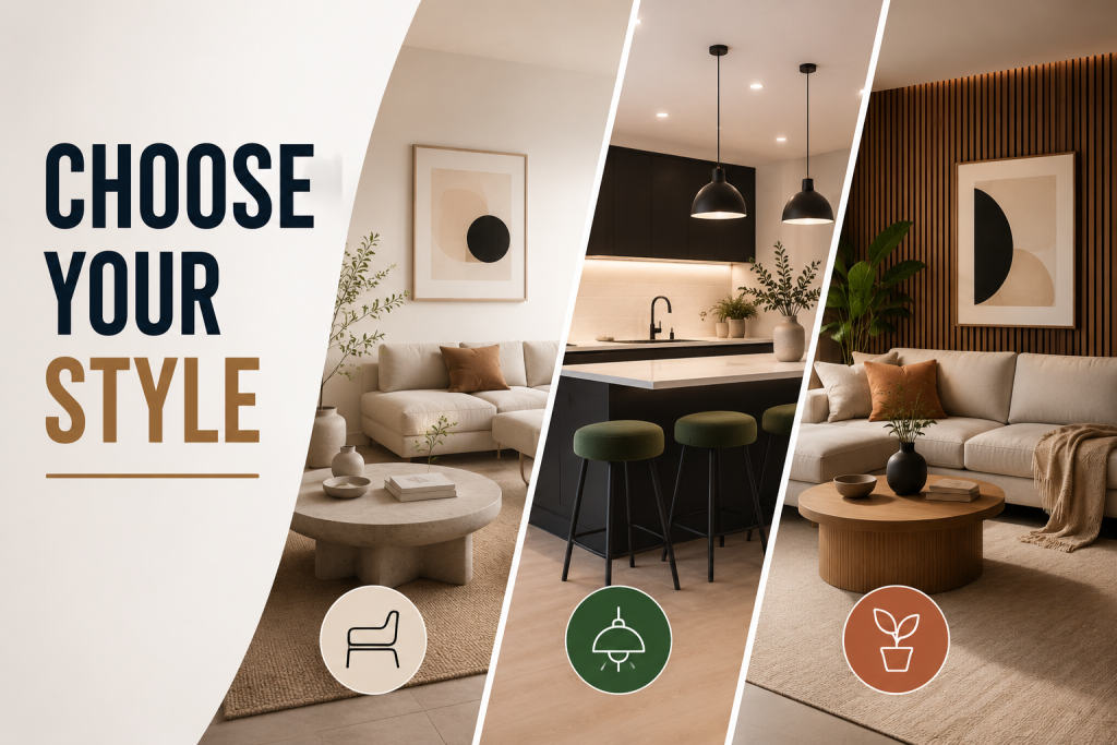 Modern interior design styles