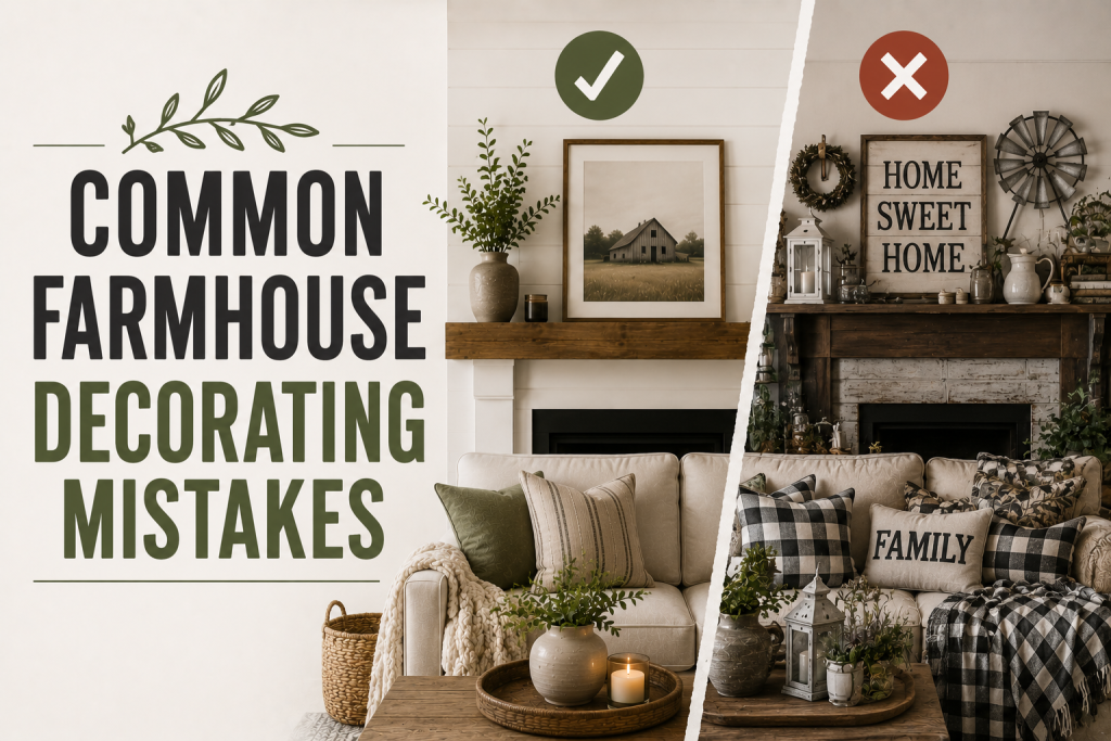 Common Modern Farmhouse Decorating Mistakes