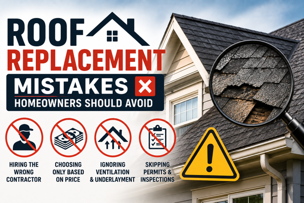 Common Roof Replacement Mistakes Homeowners Should Avoid