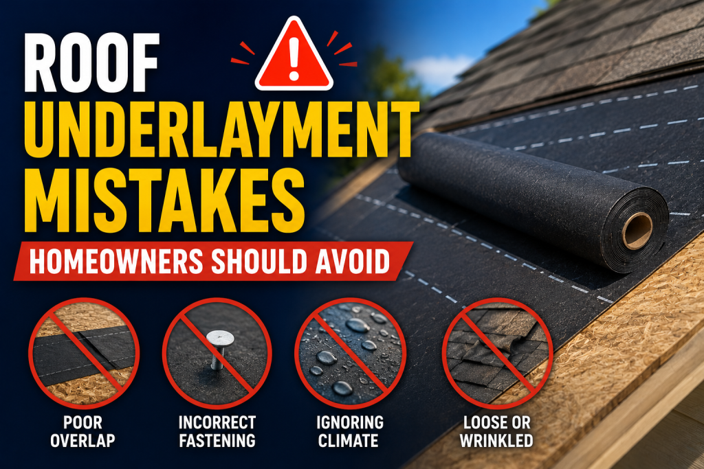 Common Roof Underlayment Mistakes Homeowners Should Avoid