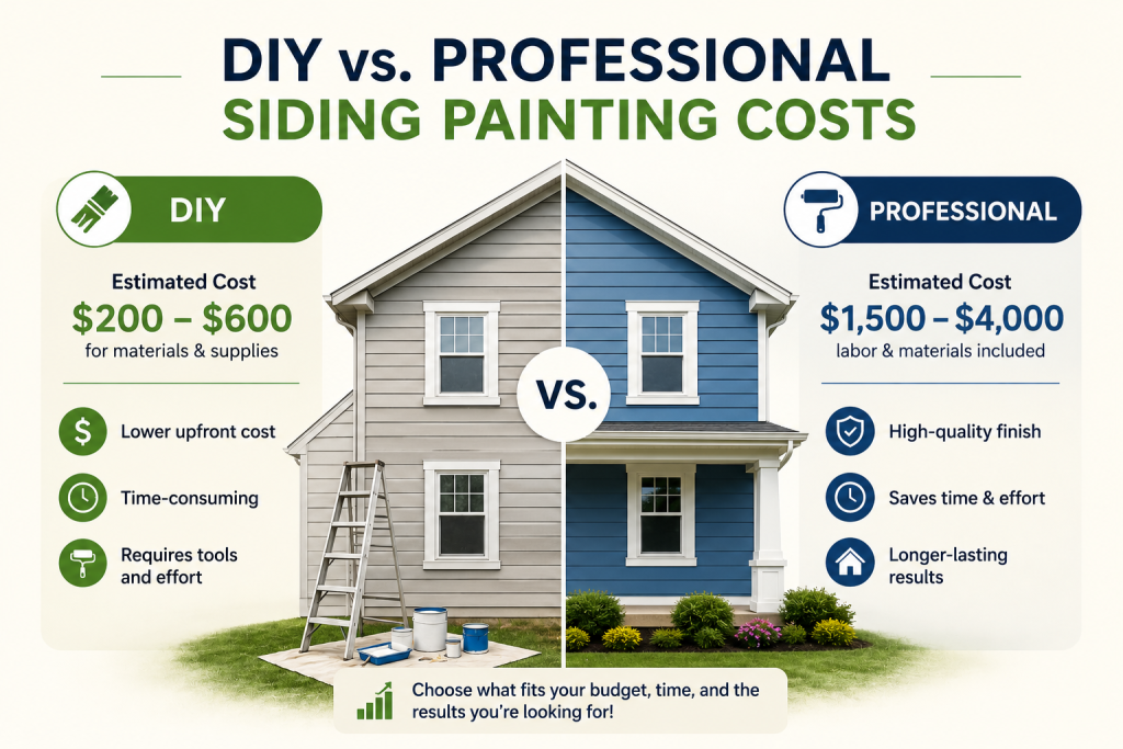 DIY vs. Professional Siding Painting Costs
