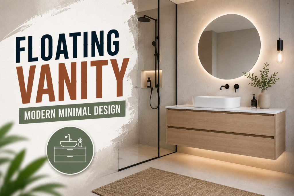 Floating Bathroom Vanity – Modern Minimal Design