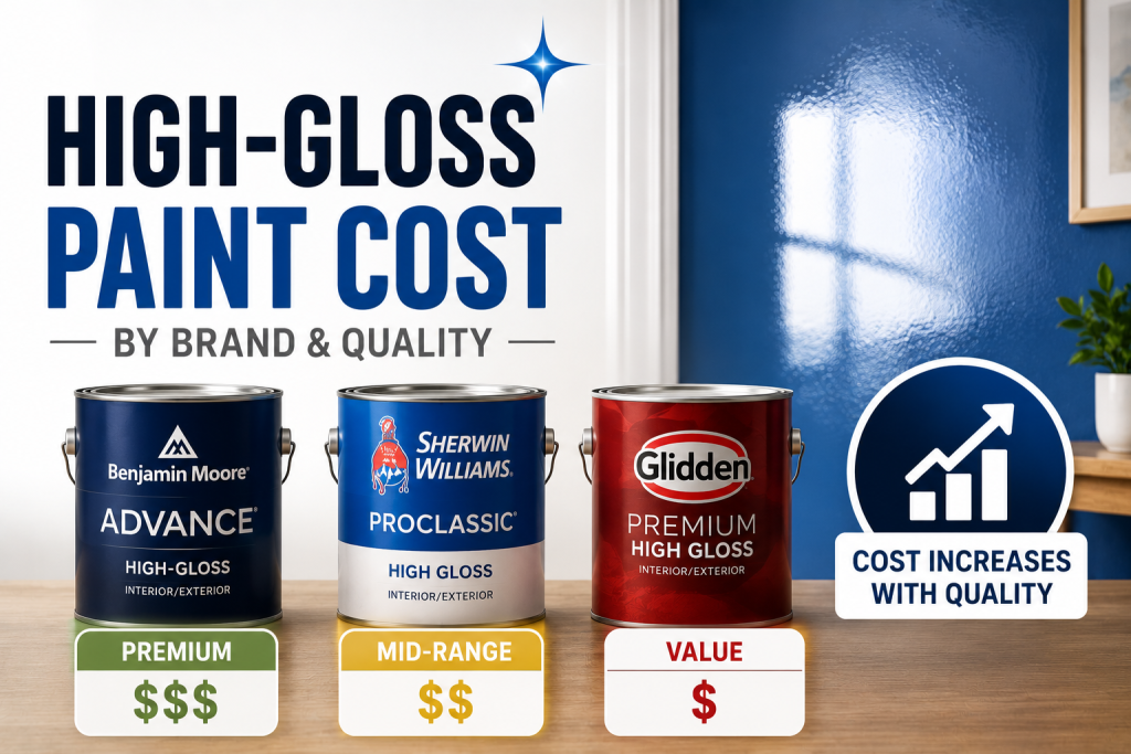 High-Gloss Paint Cost by Brand and Product Quality