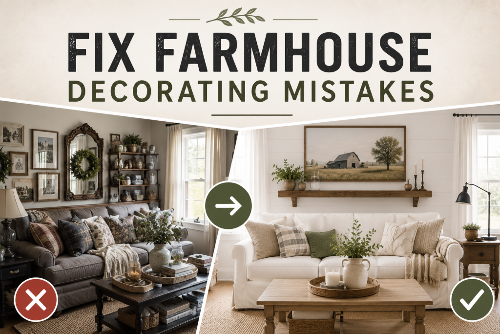 How to Fix Farmhouse Decorating Mistakes