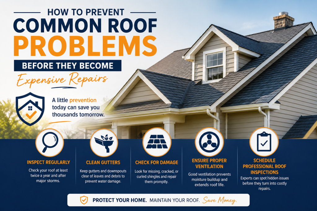 How to Prevent Common Roof Problems Before They Become Expensive Repairs