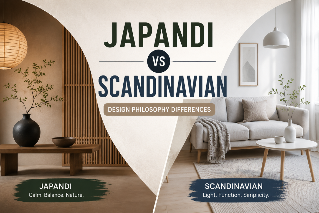 Japandi vs Scandinavian Design Philosophy Differences