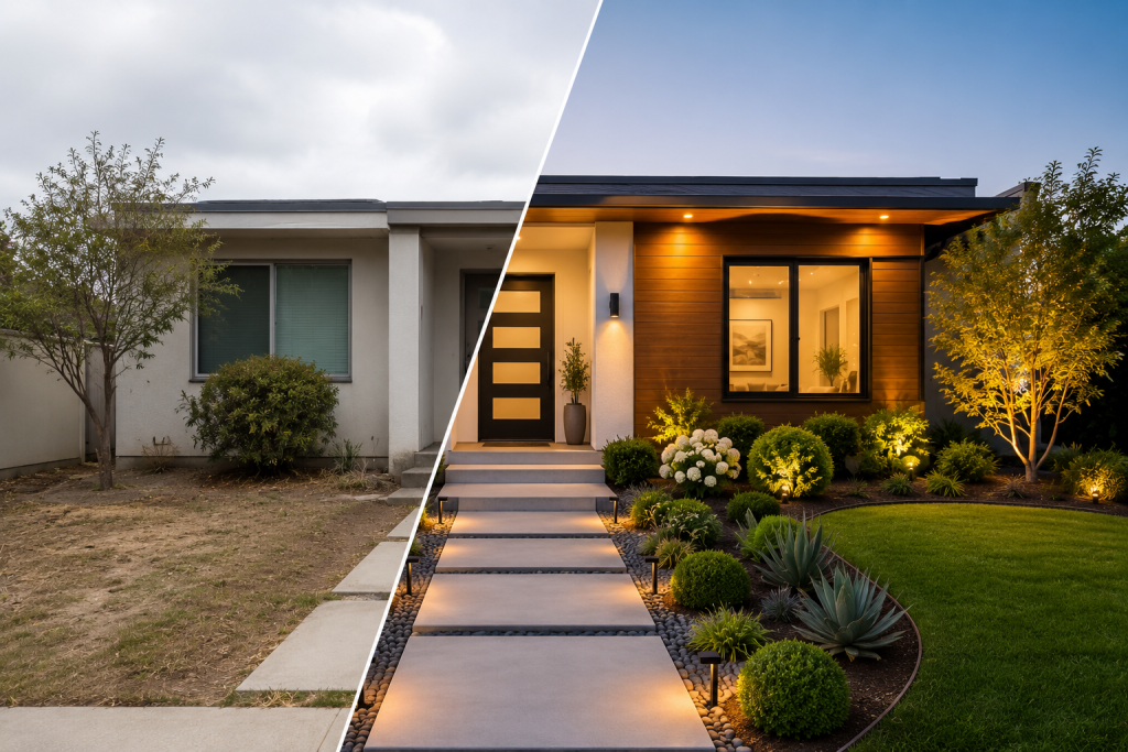 Landscaping vs Exterior Remodeling Front Yard Renovation Benefits 