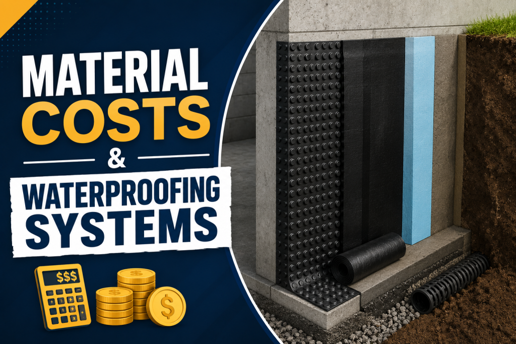 Material Costs and Waterproofing Systems