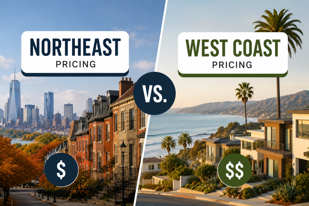 Northeast and West Coast Pricing