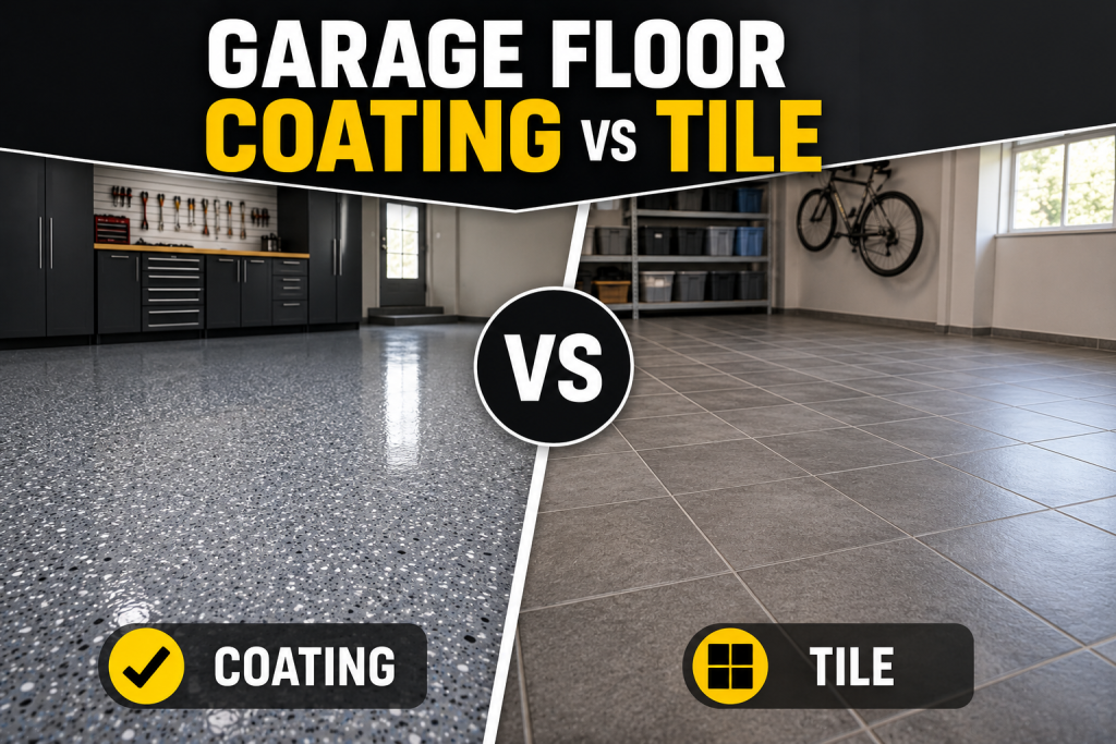epoxy vs tile garage flooring