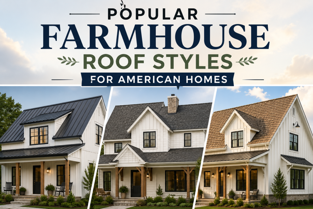 Popular Farmhouse Roof Styles for American Homes