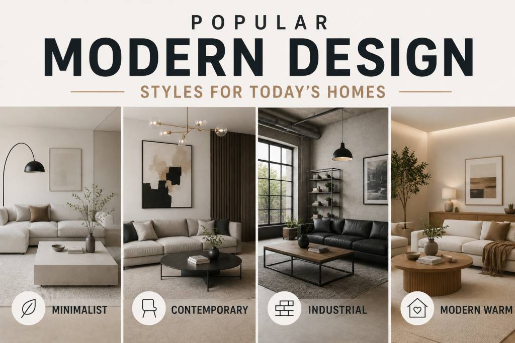 Modern interior design styles