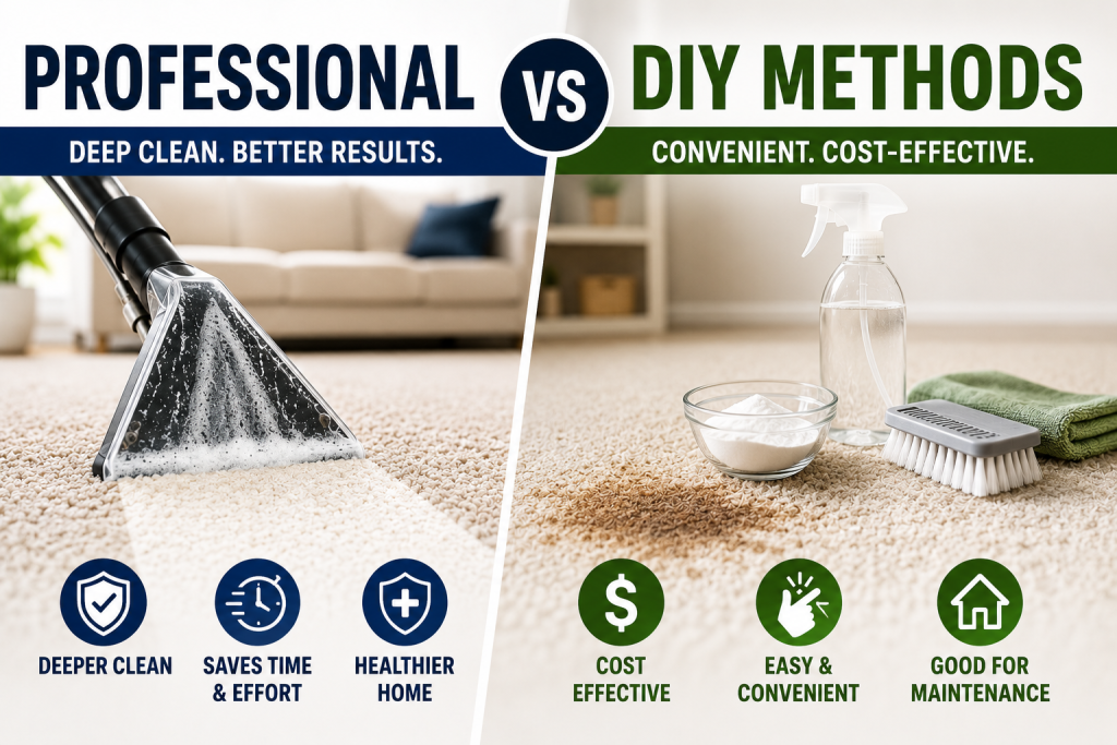 Professional Carpet Cleaning vs DIY Methods