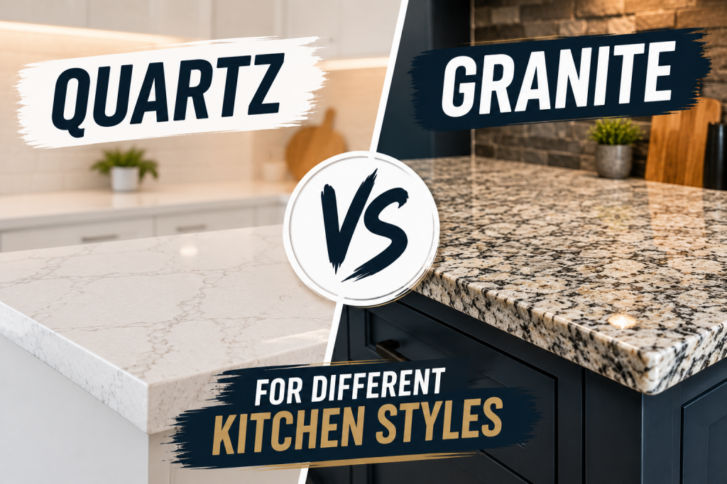 Quartz vs Granite for Different Kitchen Styles