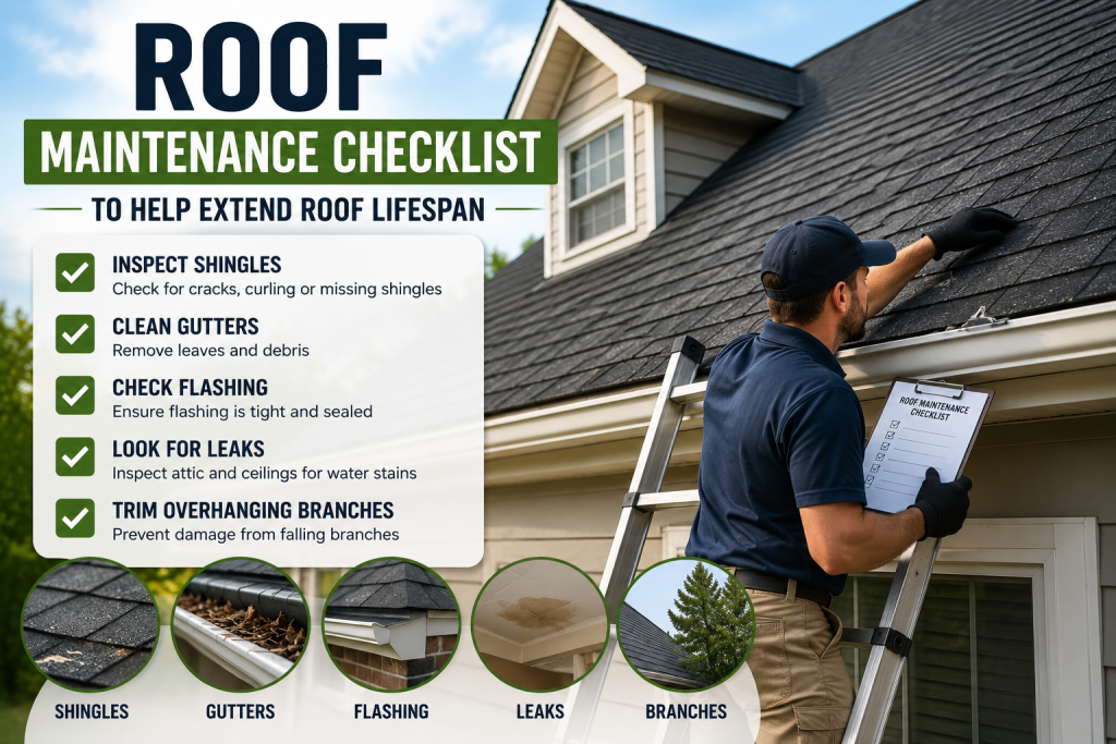 Roof Maintenance Checklist to Help Extend Roof Lifespan