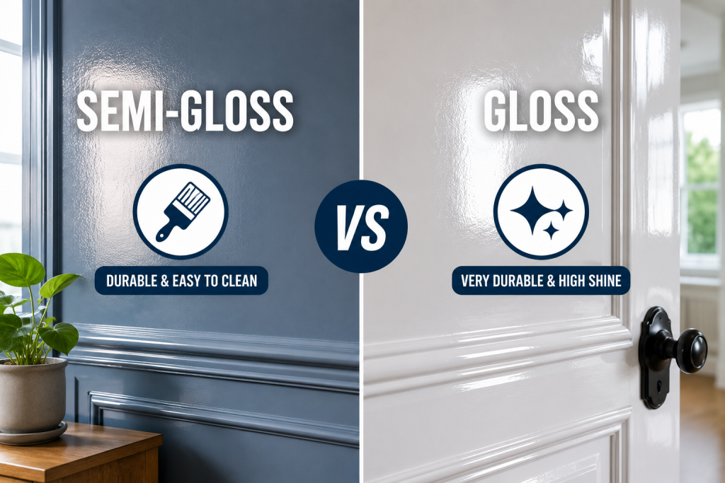 semi-gloss vs gloss paint