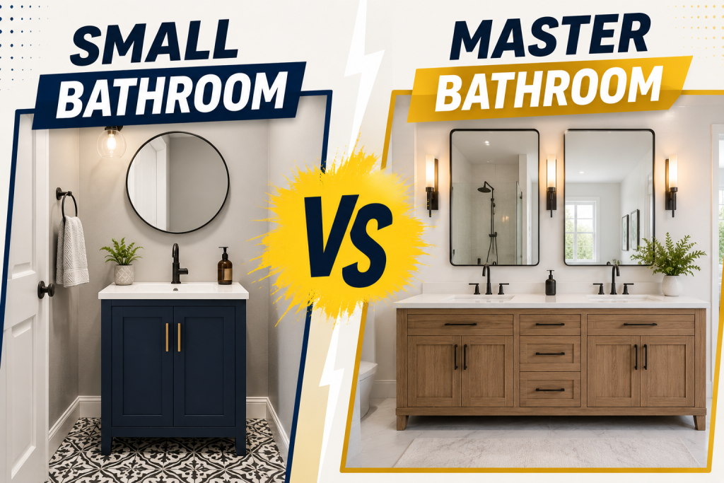 Small Bathroom vs Master Bathroom Vanity Selection