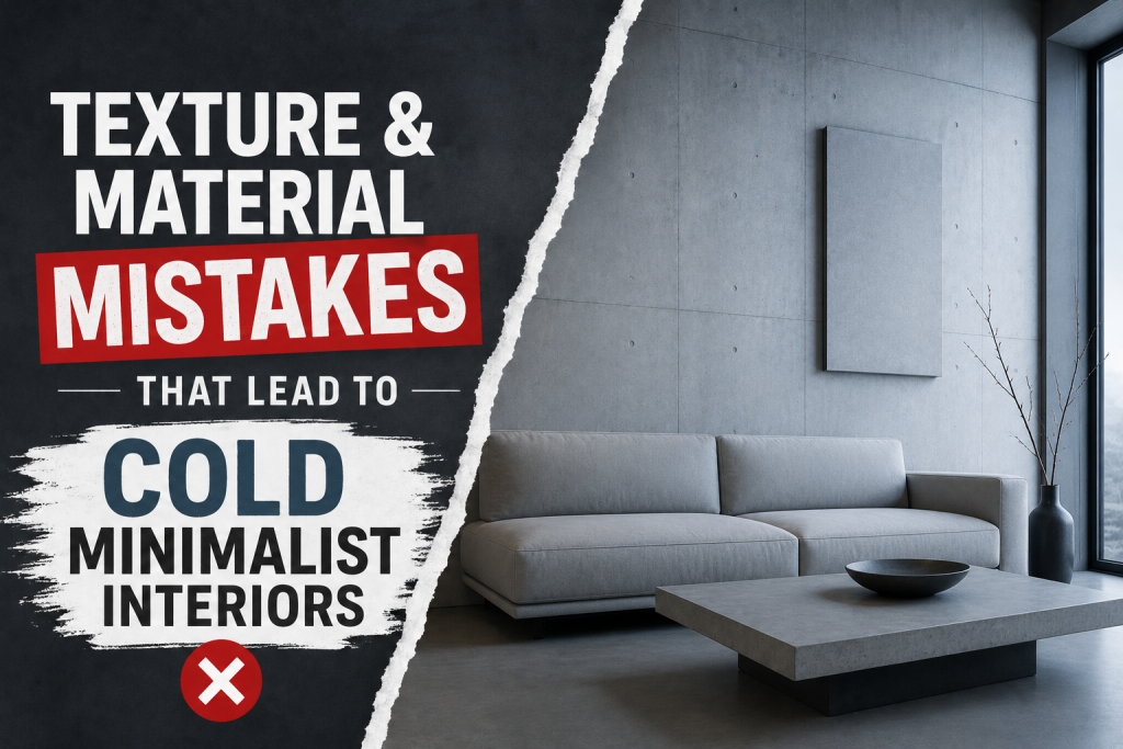 Texture and Material Mistakes That Lead to Cold Minimalist Interiors