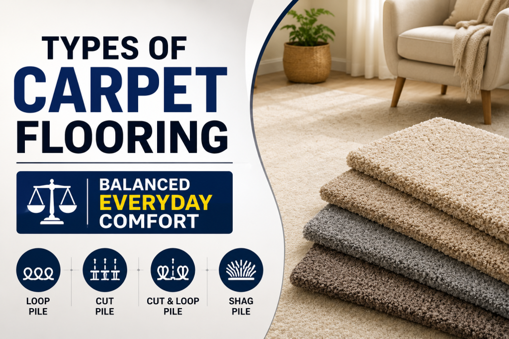 Types of carpet flooring and Balanced Everyday Comfort