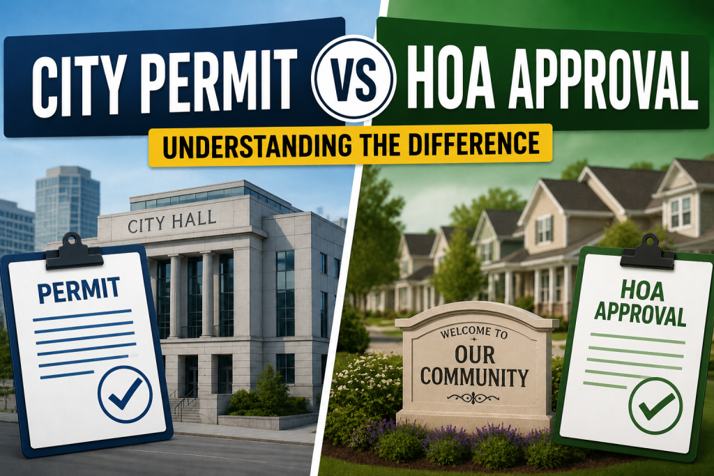 Understanding the Difference Between City Permit vs HOA Approval
