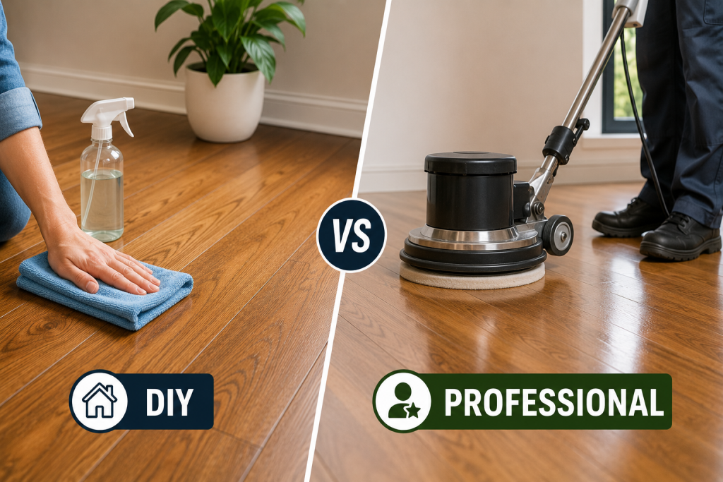 DIY vs professional floor maintenance