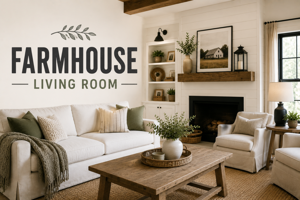 What Defines a Farmhouse Living Room