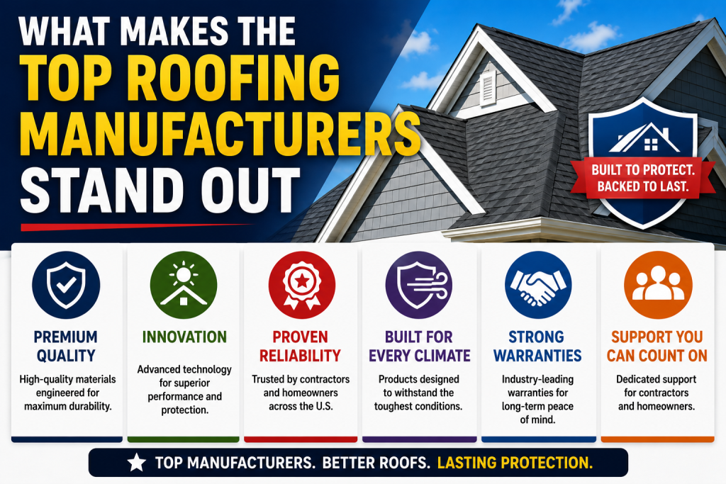 top roofing manufacturers