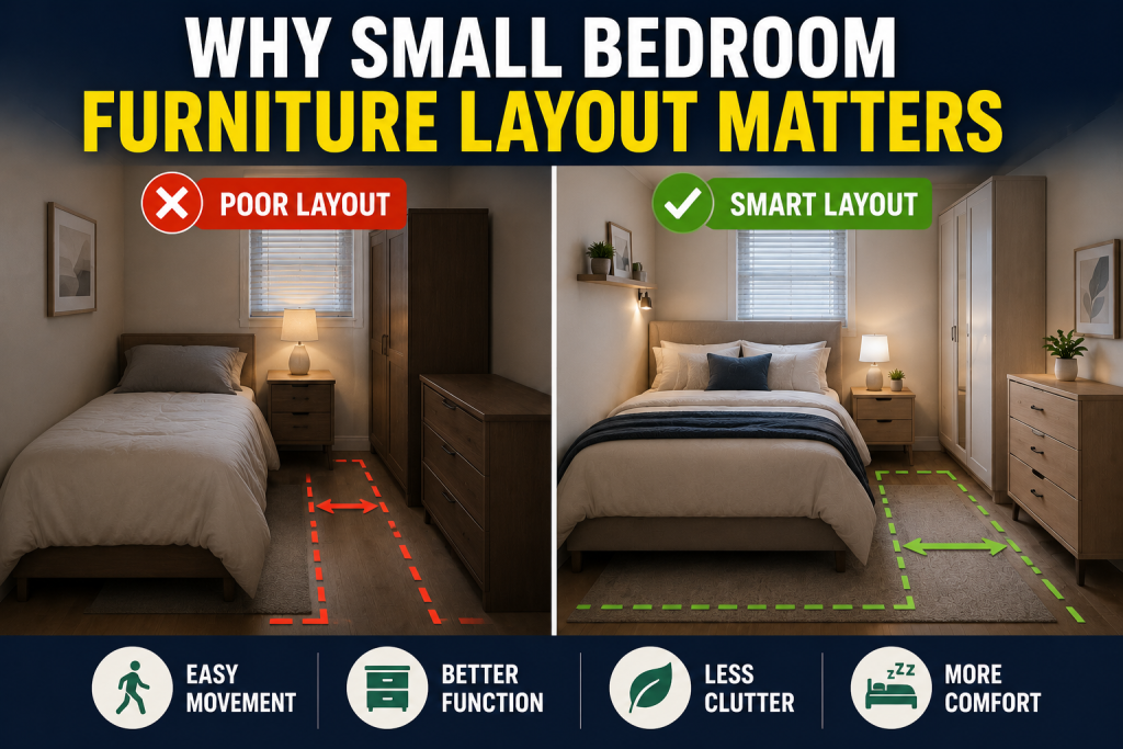 small bedroom furniture layout