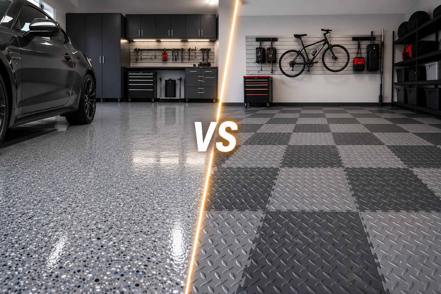 epoxy vs tile garage flooring
