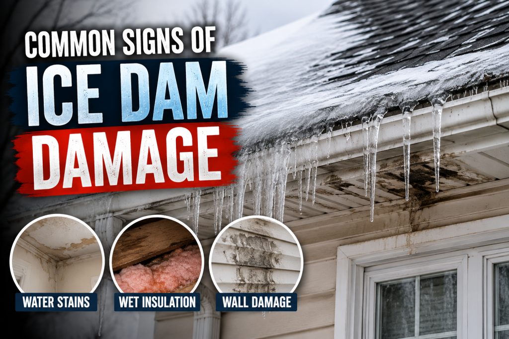 ice dam damage
