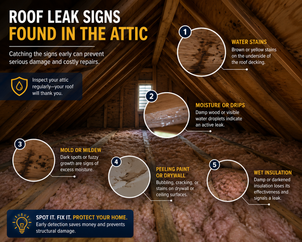 roof leak signs