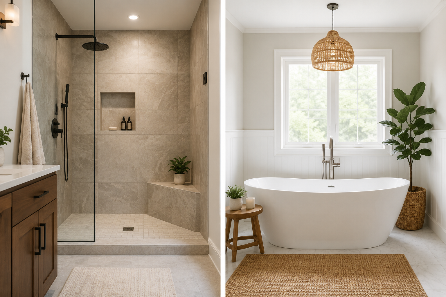 walk-in shower vs bathtub