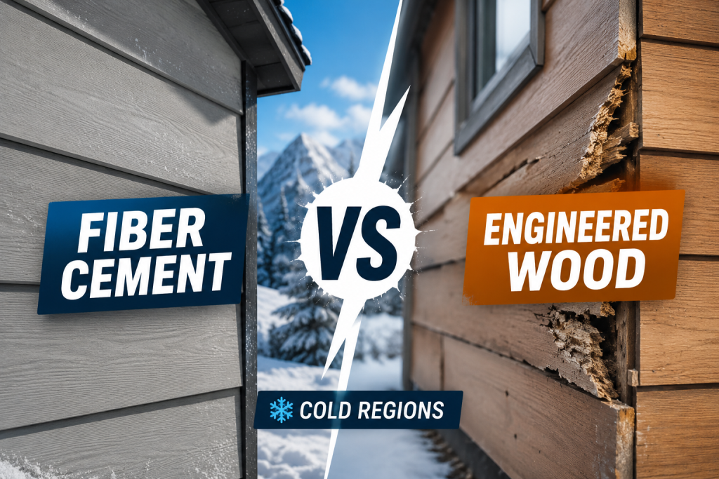 Fiber Cement vs Engineered Wood for Cold Regions