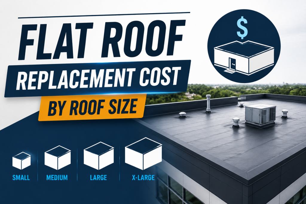 Flat Roof Replacement Cost by Roof Size