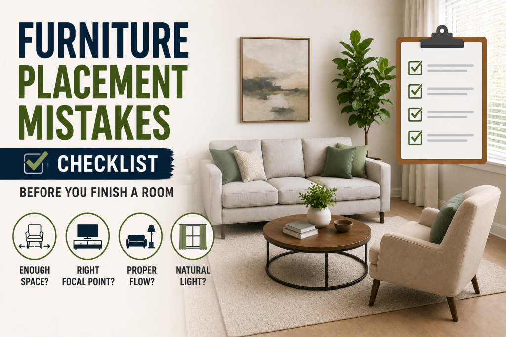Furniture Placement Mistakes Checklist Before You Finish a Room