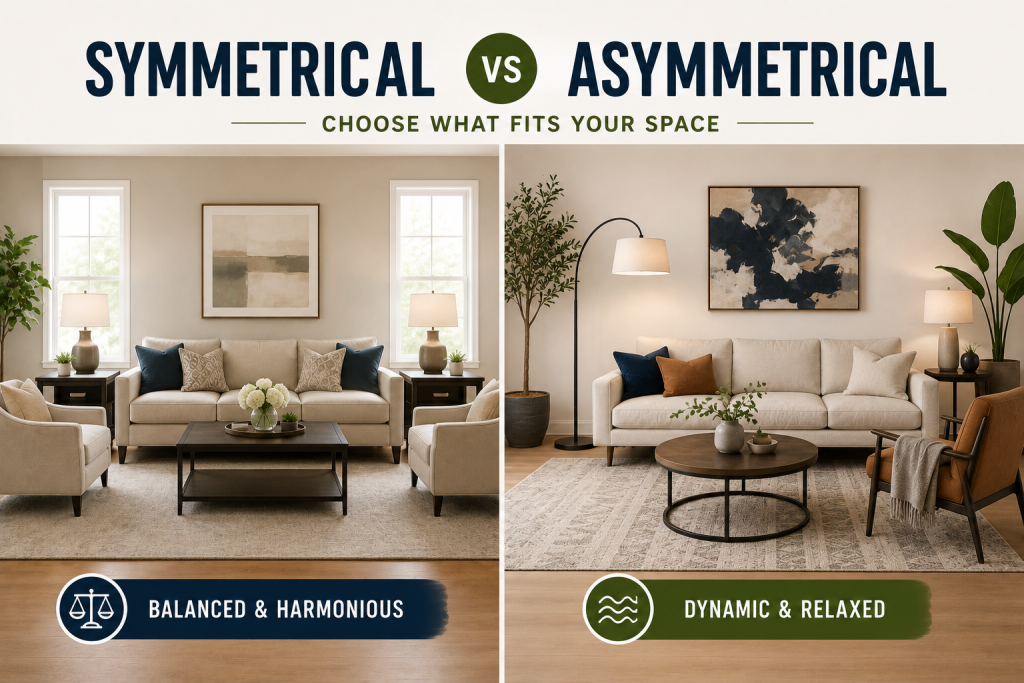 How to Choose a Symmetrical vs Asymmetrical Furniture Layout