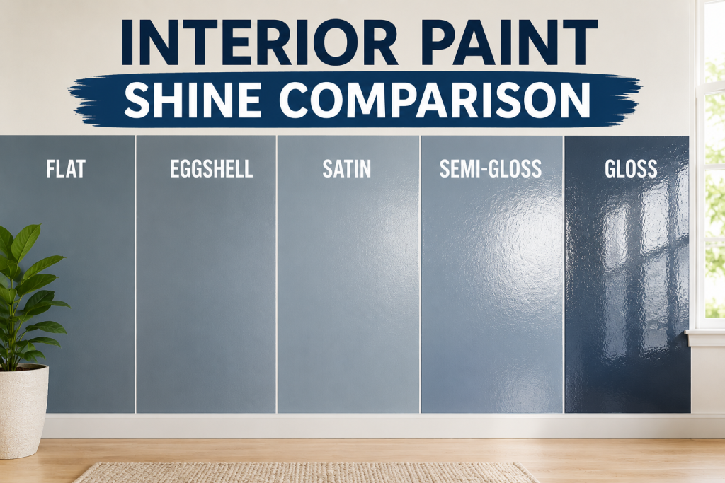 Interior Paint Shine Comparison