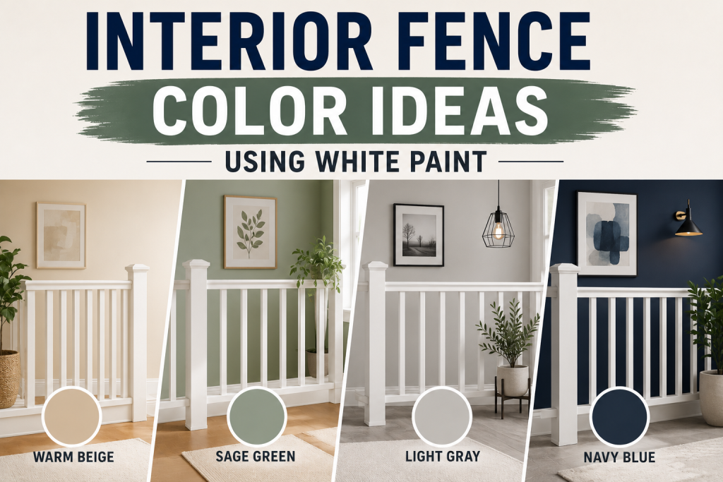 Interior fence color ideas Using White Paint