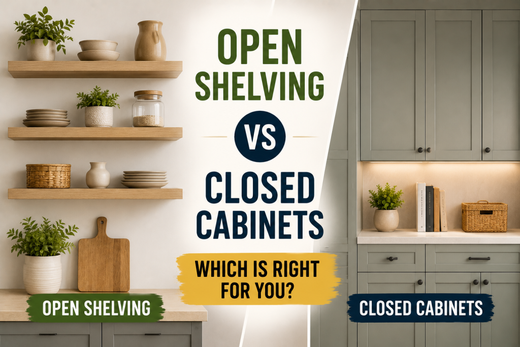 Open Shelving and Closed Cabinets Which Is Right for You