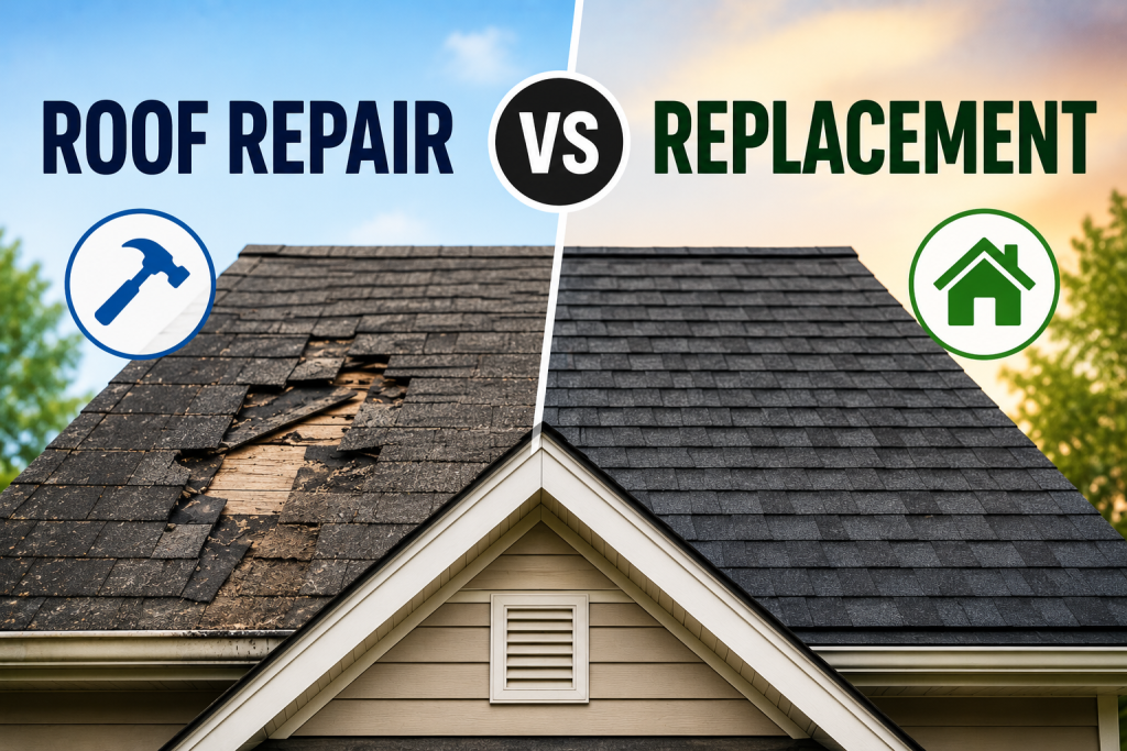 Roof Repair vs Replacement; What’s the Actual Difference