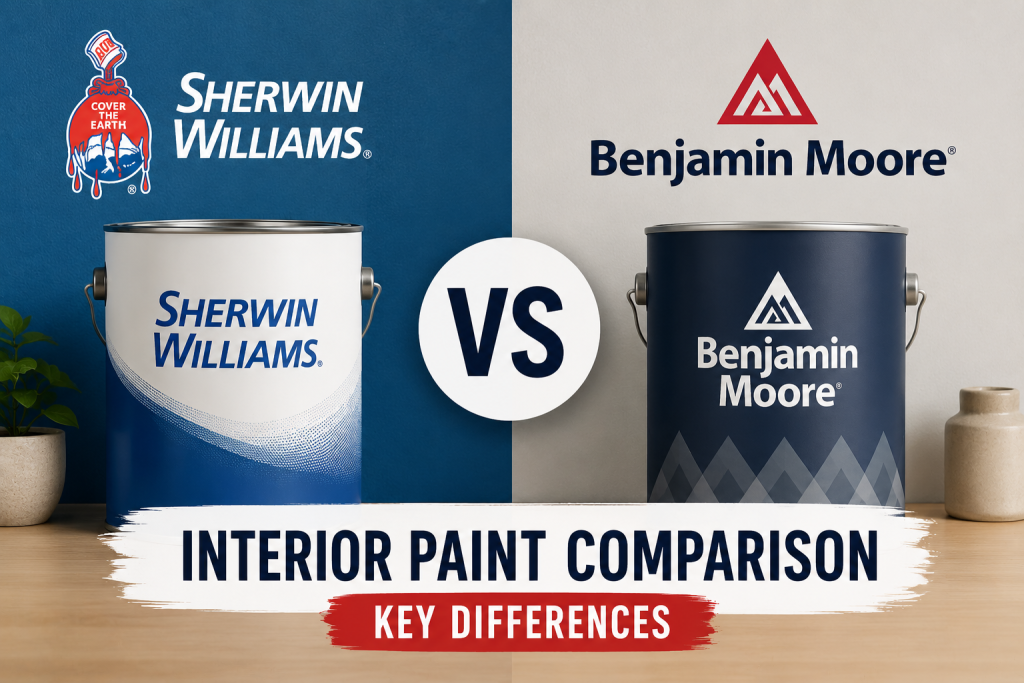 Sherwin-Williams vs Benjamin Moore Interior Paint Comparison Key Differences