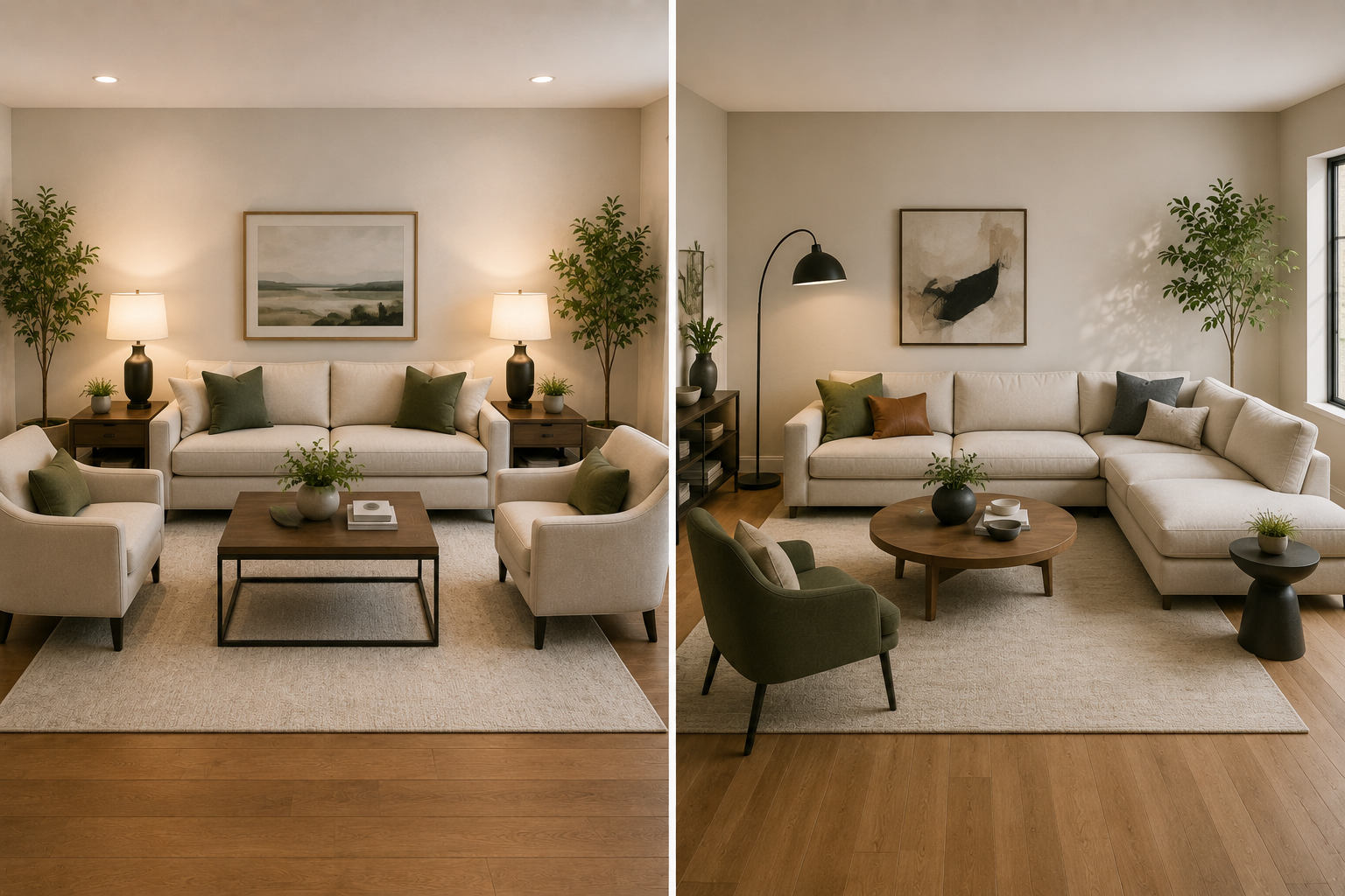 Symmetrical vs Asymmetrical Furniture Layouts