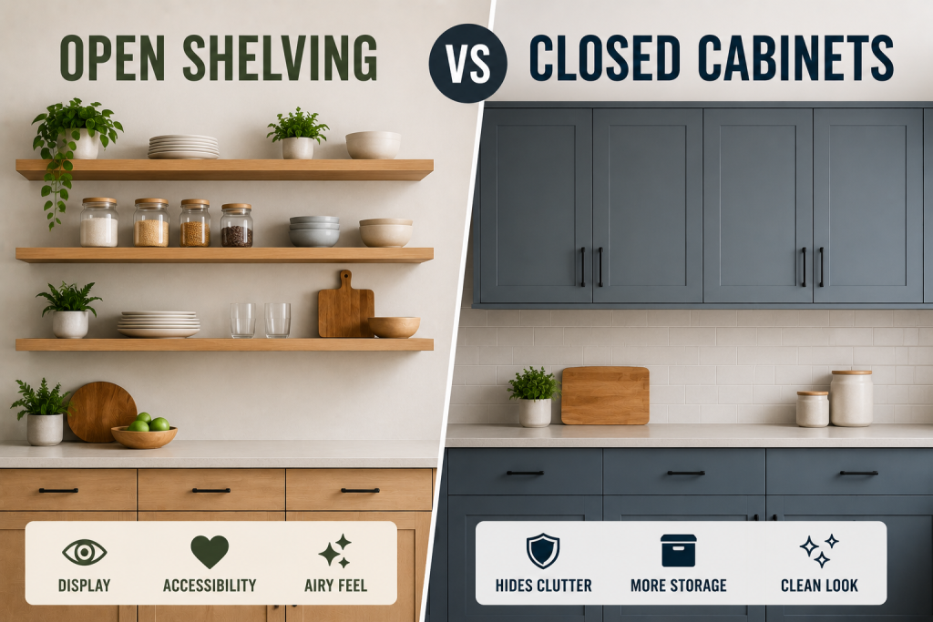 Understanding Open Shelving vs Closed Cabinets