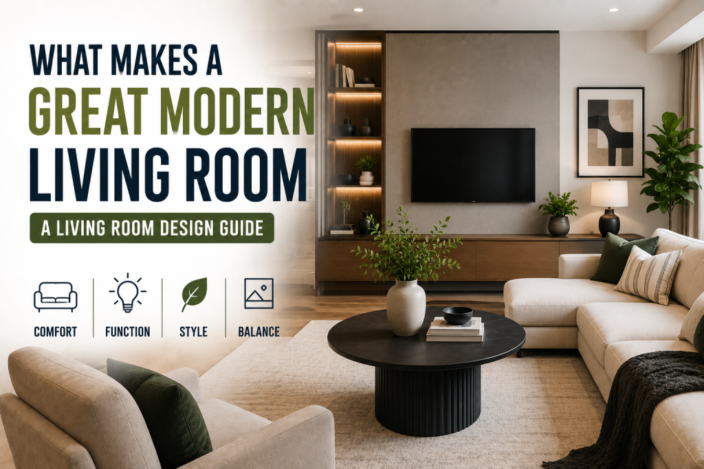 What Makes a Great Modern Living Room in a Living Room Design Guide